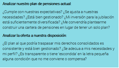 traspasar plan de pensiones